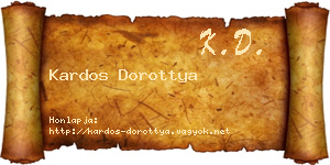 Kardos Dorottya névjegykártya