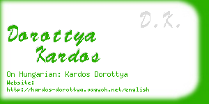 dorottya kardos business card